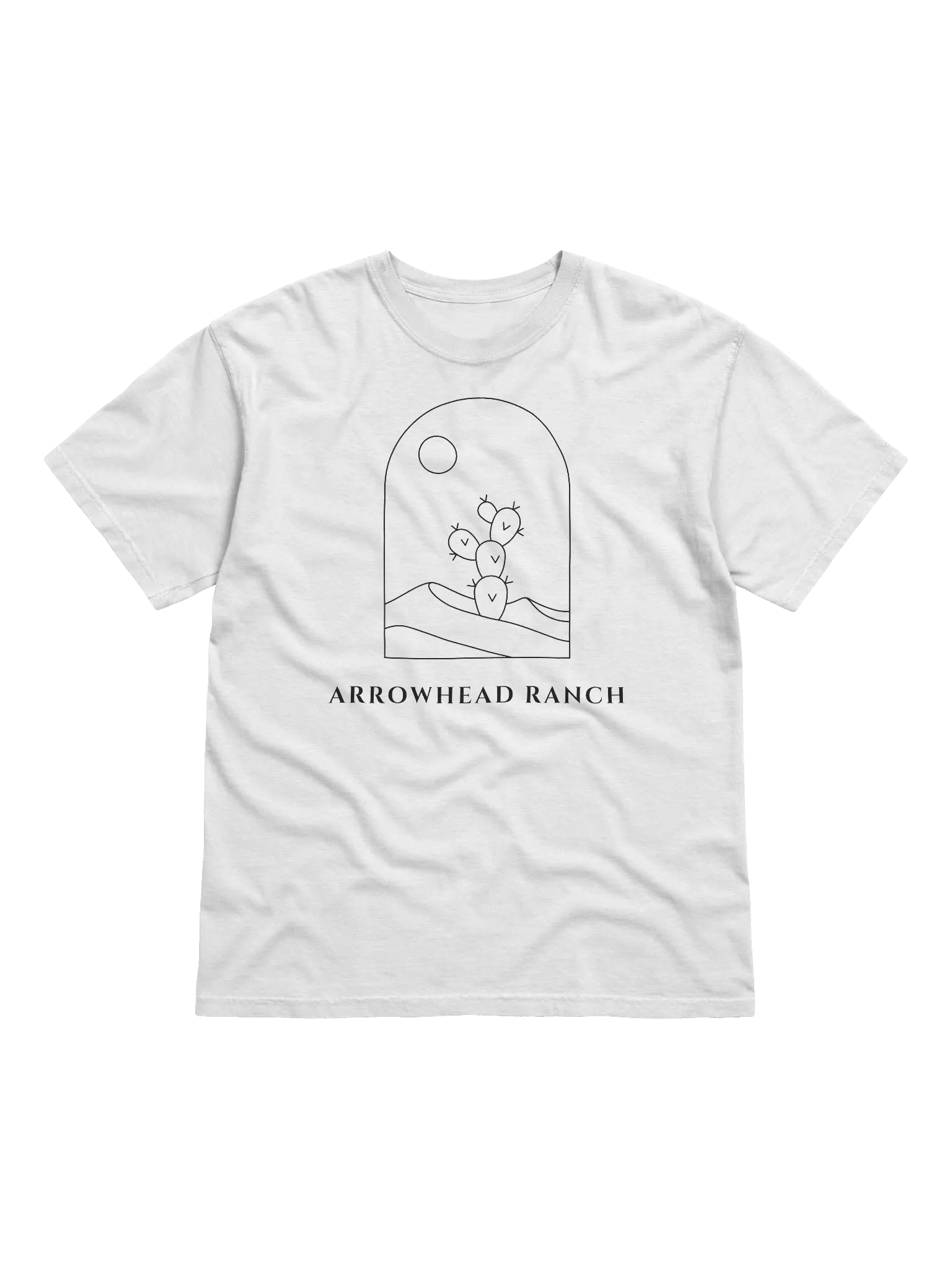 Classic Tee with Arrowhead Ranch Cactus Moon - Black Design product image (1)