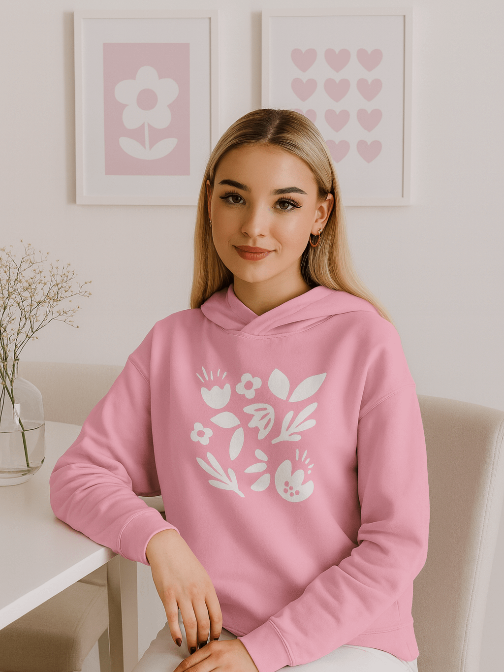 WHITE FLOWER Hoodie product image (1)