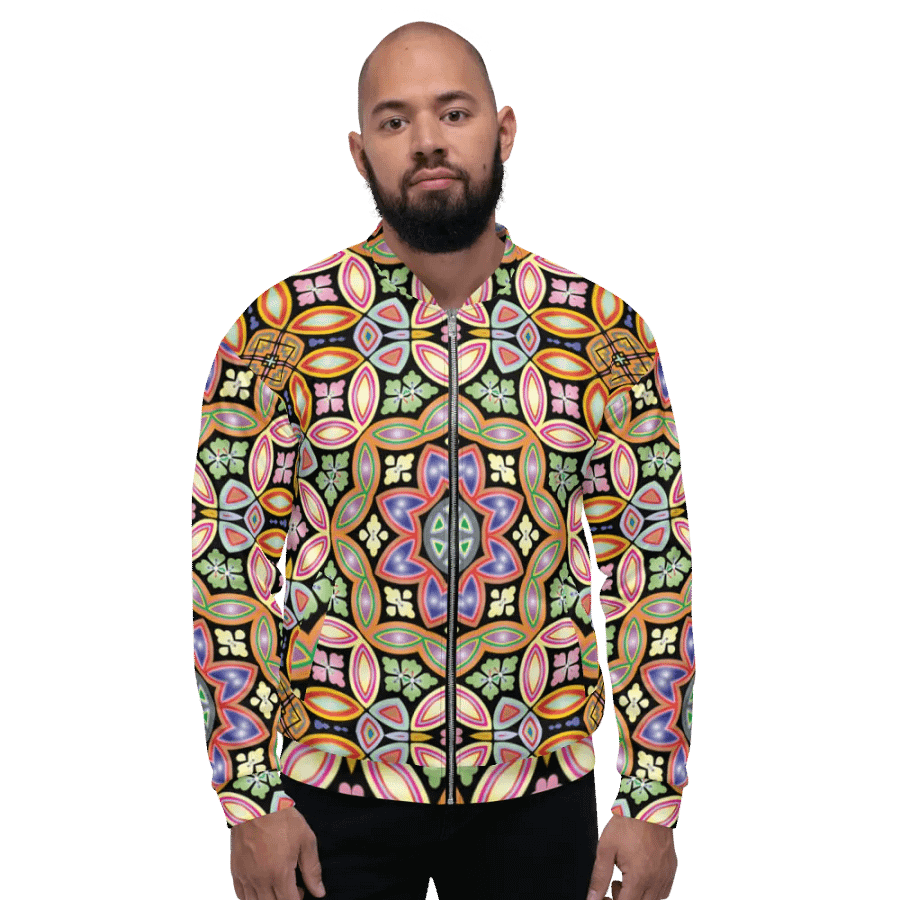 Batik Kawung Coral Bomber Jacket product image (7)