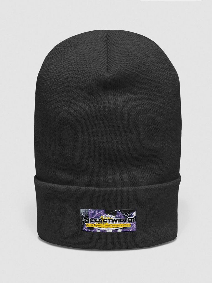 ZigZagTwister Black Beanie product image (1)
