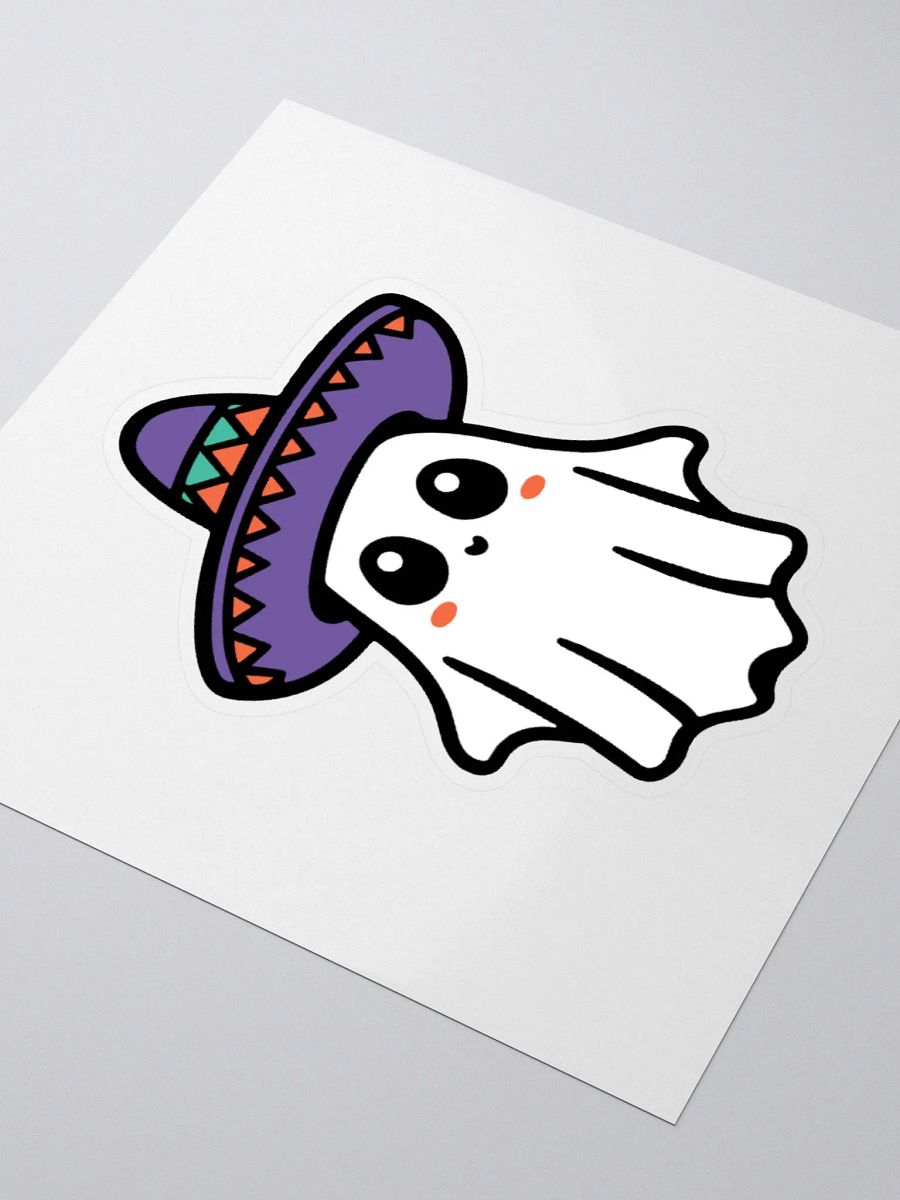 White Sombrero Ghost Sticker product image (3)