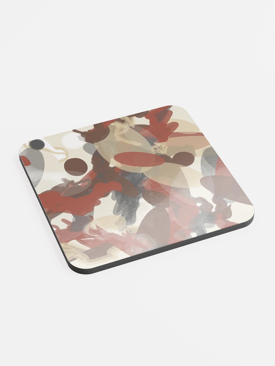 Abstract Fusion Glossed Cork Coaster product image (1)