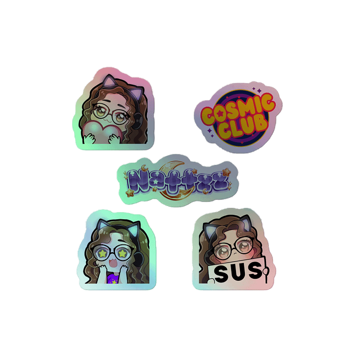 Nattzz Assortment Kiss-Cut Holographic Stickers product image (1)