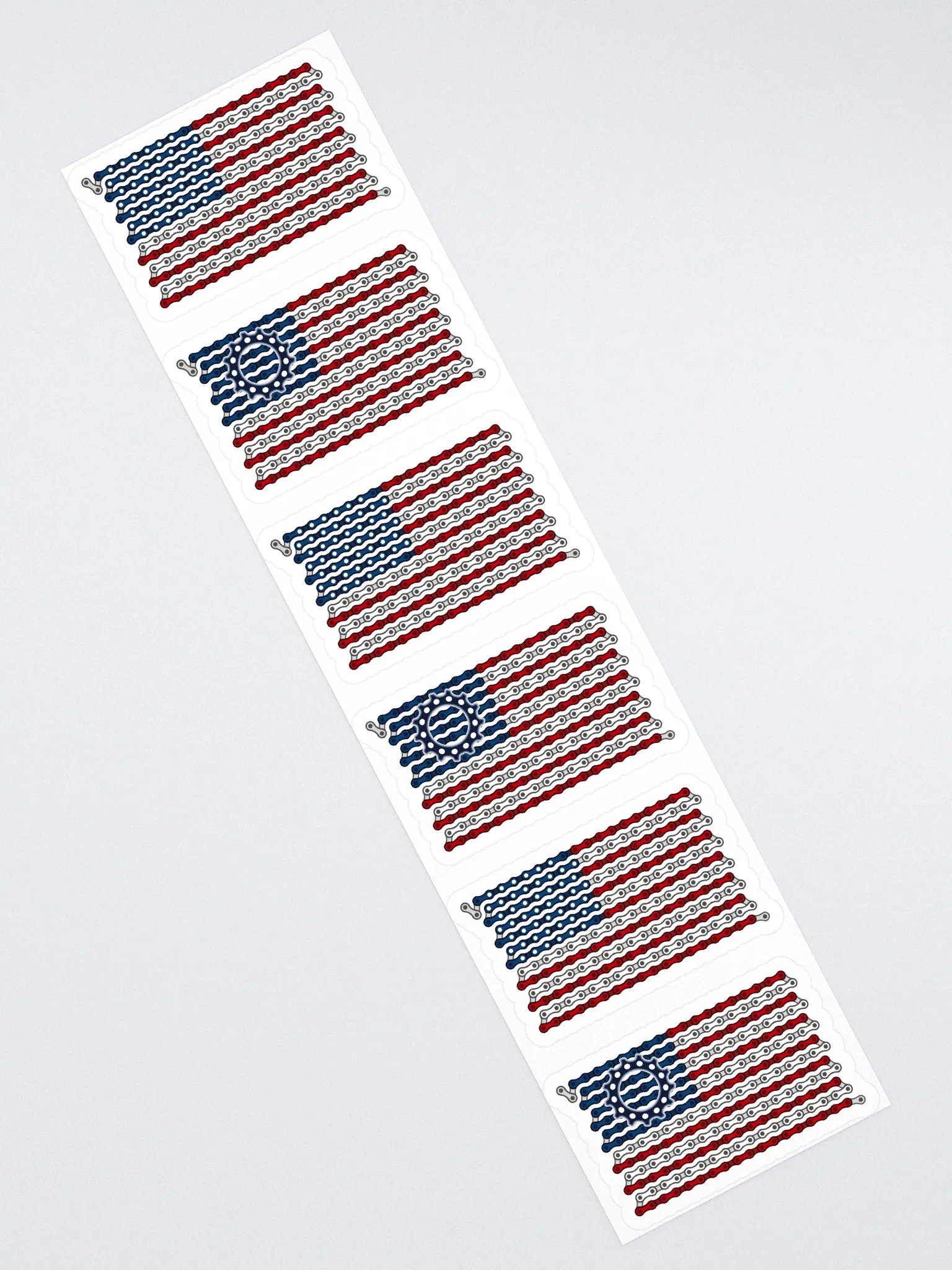 USA Dual Bike Chain Flag Sticker 6 Pack product image (2)