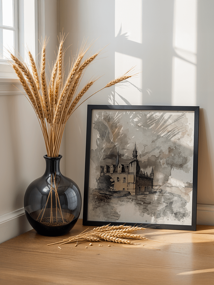 Kronborg castle - Watercolor painting - Square product image (2)