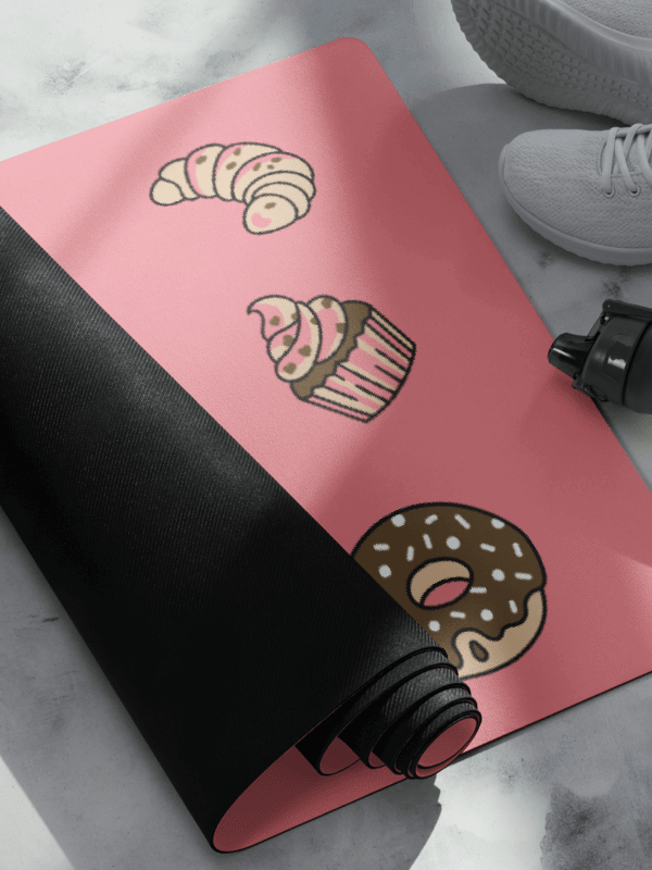 I'M YUST HERE FOR THE TREATS Yoga Mat product image (2)