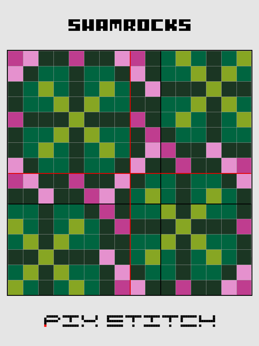 Shamrocks Pixel Art product image (2)