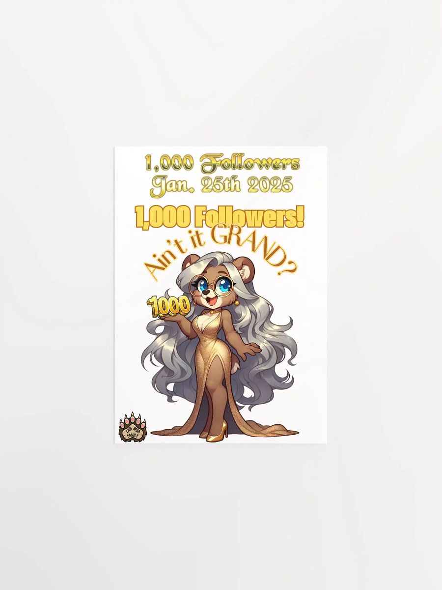 Limited Edition 1,000 Followers Celebration Poster product image (3)