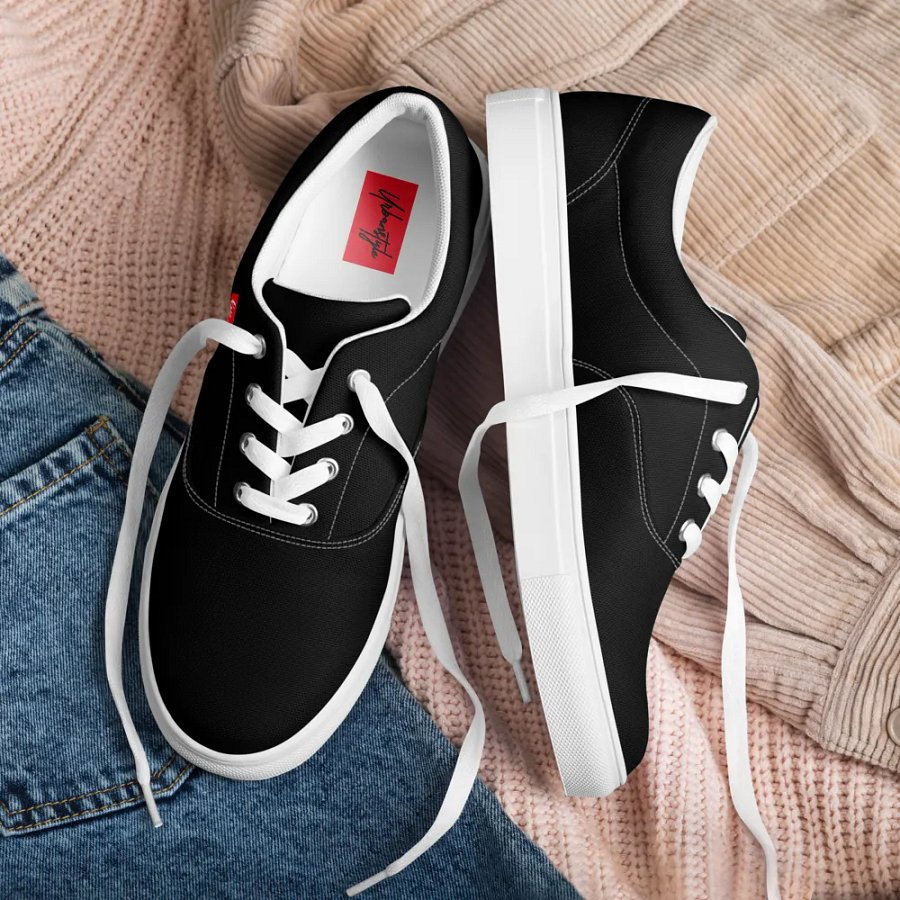 Brushstrok5 Black Urbanstyle Canvas Shoes product image (11)