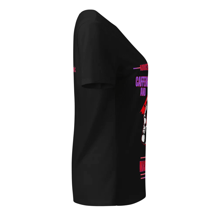 Addicted to Caffeine and Masked Men V-Neck Shirt product image (6)