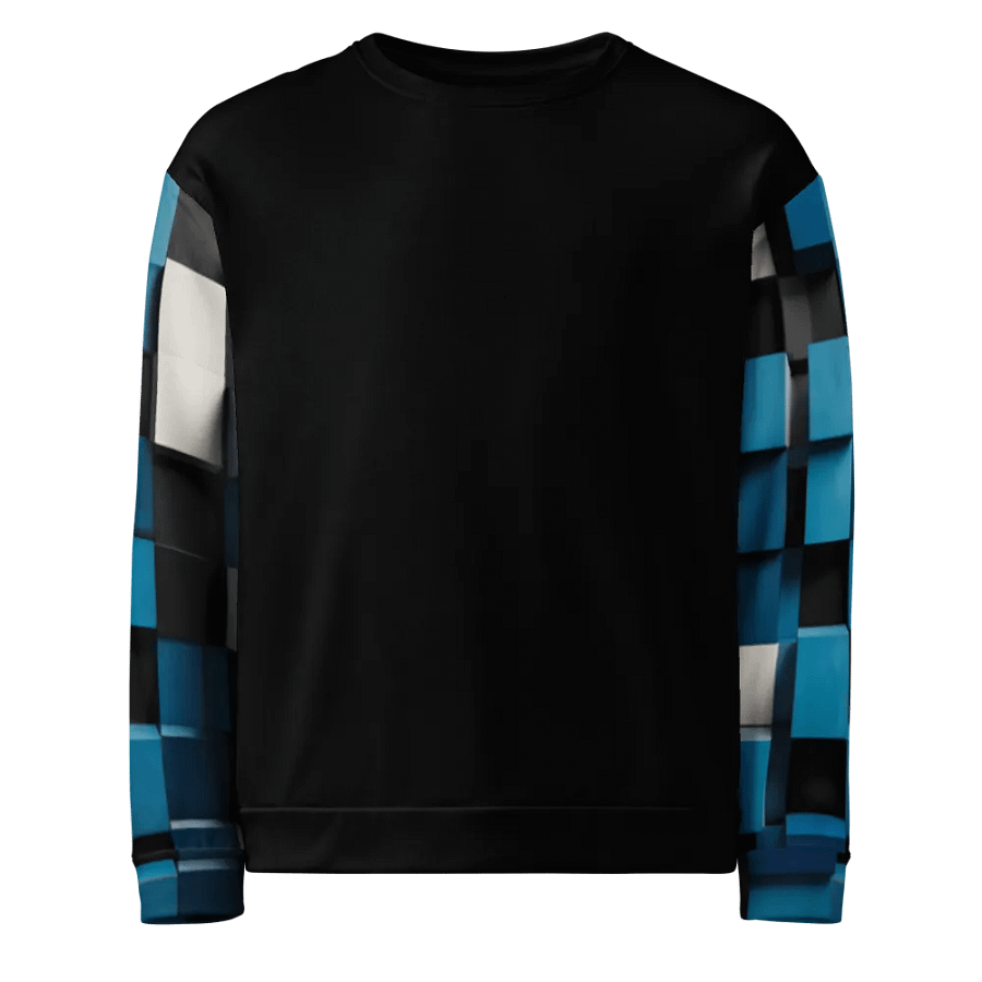 Black And Blue Squares Unisex Sweatshirt product image (1)