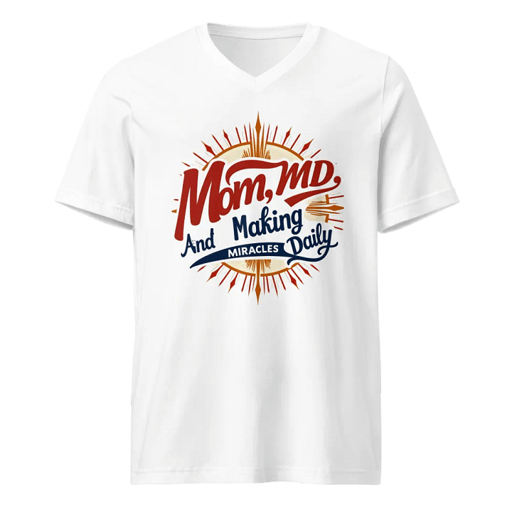 Mom, MD, And Making Miracles Daily V-Neck Tee product image (1)