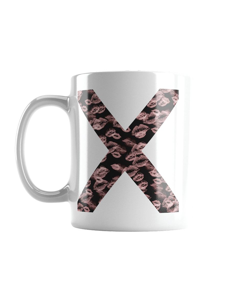 Black X Pink Lipstick Kisses | Glossy White Mug product image (3)