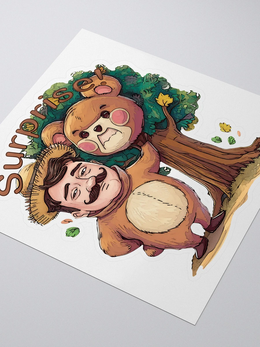 Surprise Bear Costume In The Woods Sticker product image (3)