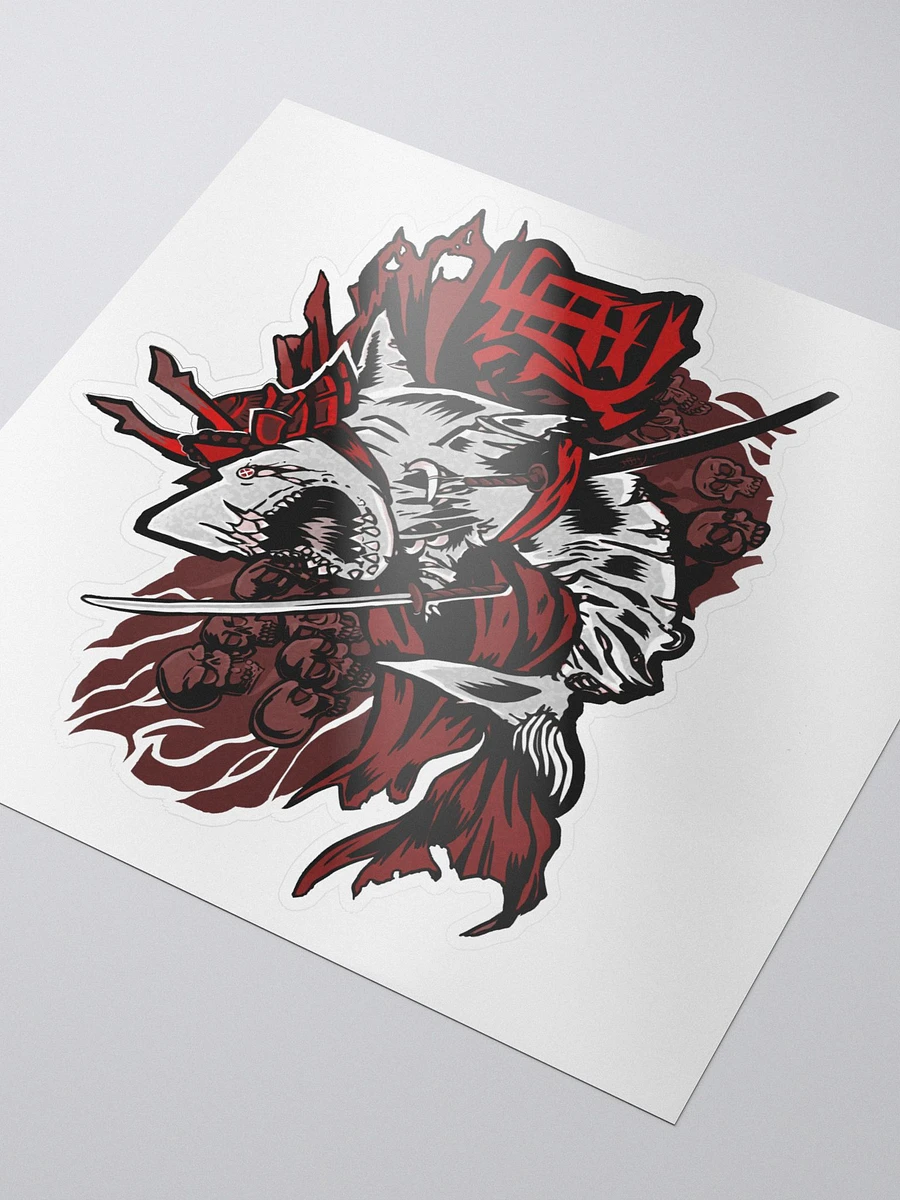 Samurai Shark Kiss Cut Sticker product image (3)