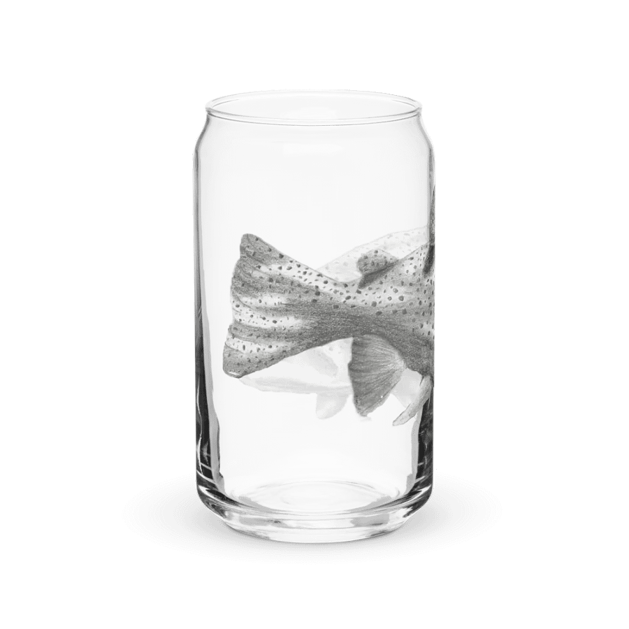 Trout Drawing Glass Can Cup product image (40)