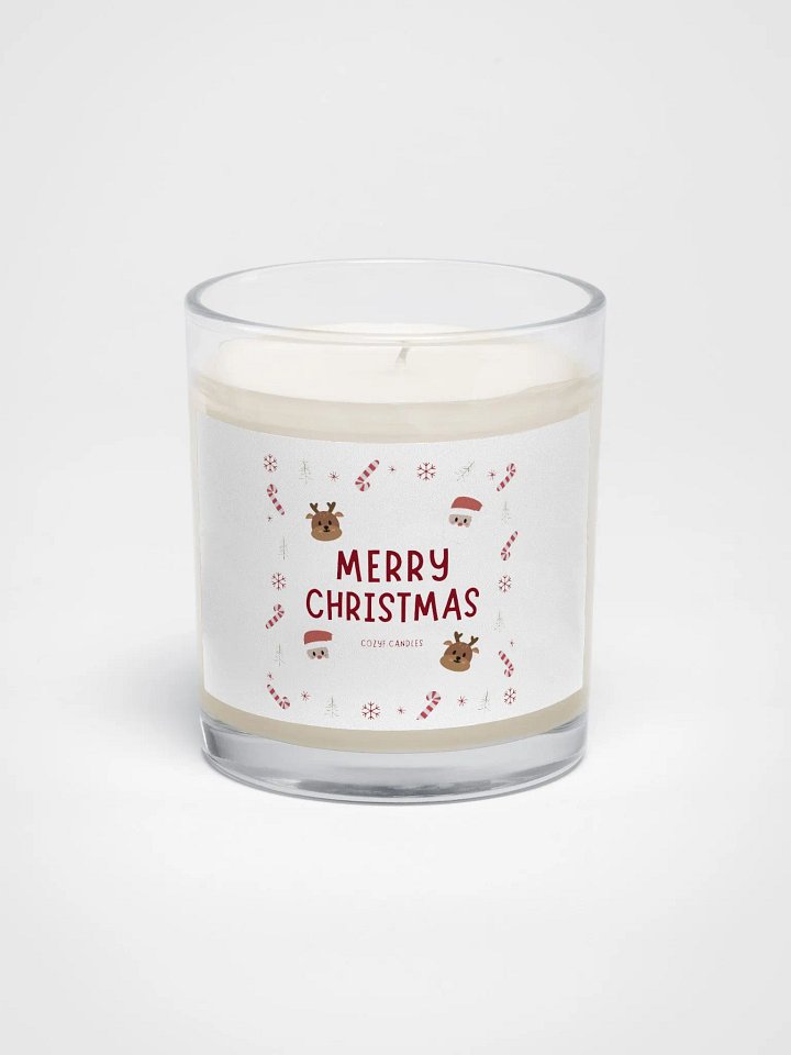 Festive Christmas Soy Wax Candle white color product image (1)