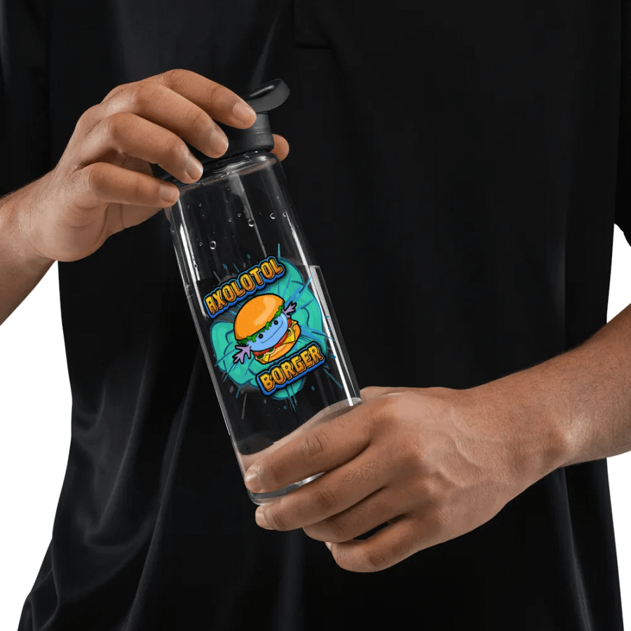 Axolotol Borger - Sports Water Bottle product image (8)