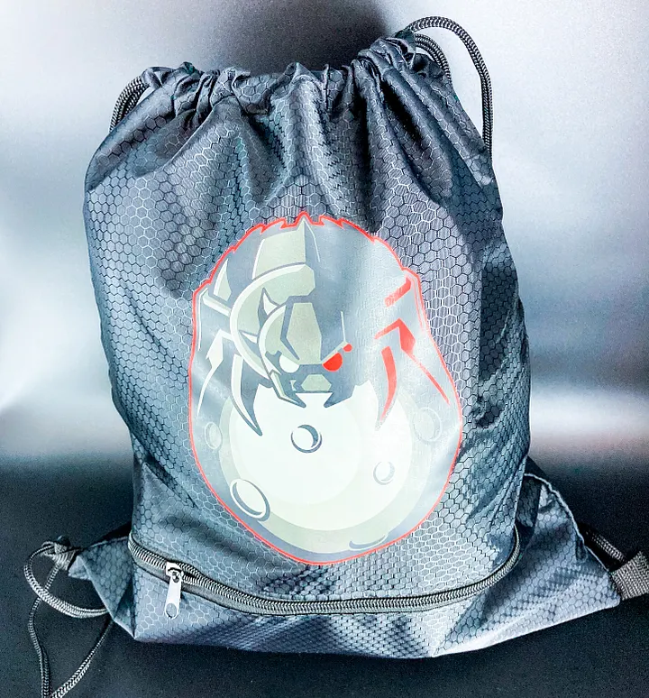 Black TDL Spider Drawstring Backpack product image (1)