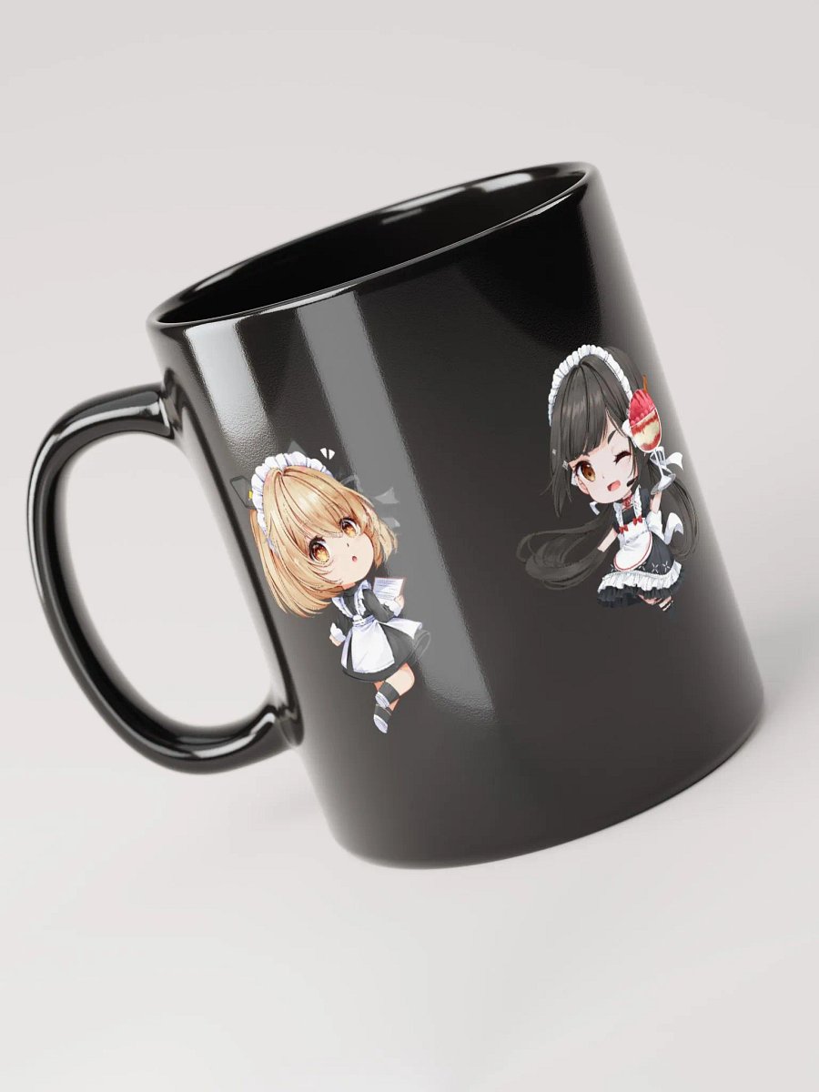 Black Glossy Mug - Aida Cafe Maids (Tower of Fantasy) product image (4)