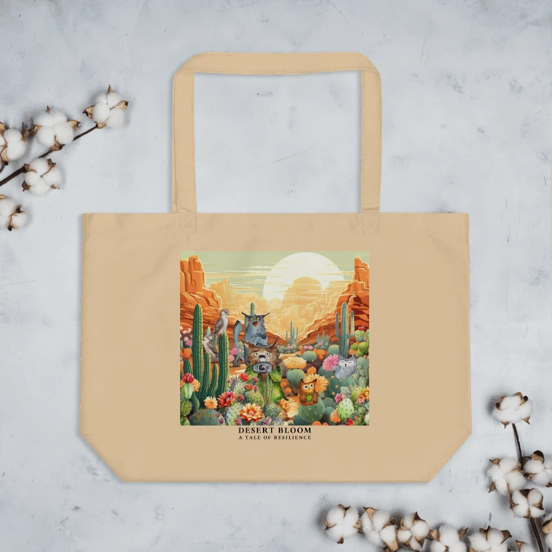 Desert Bloom: A Tale of Resilience Eco Tote Bag (Large) product image (4)