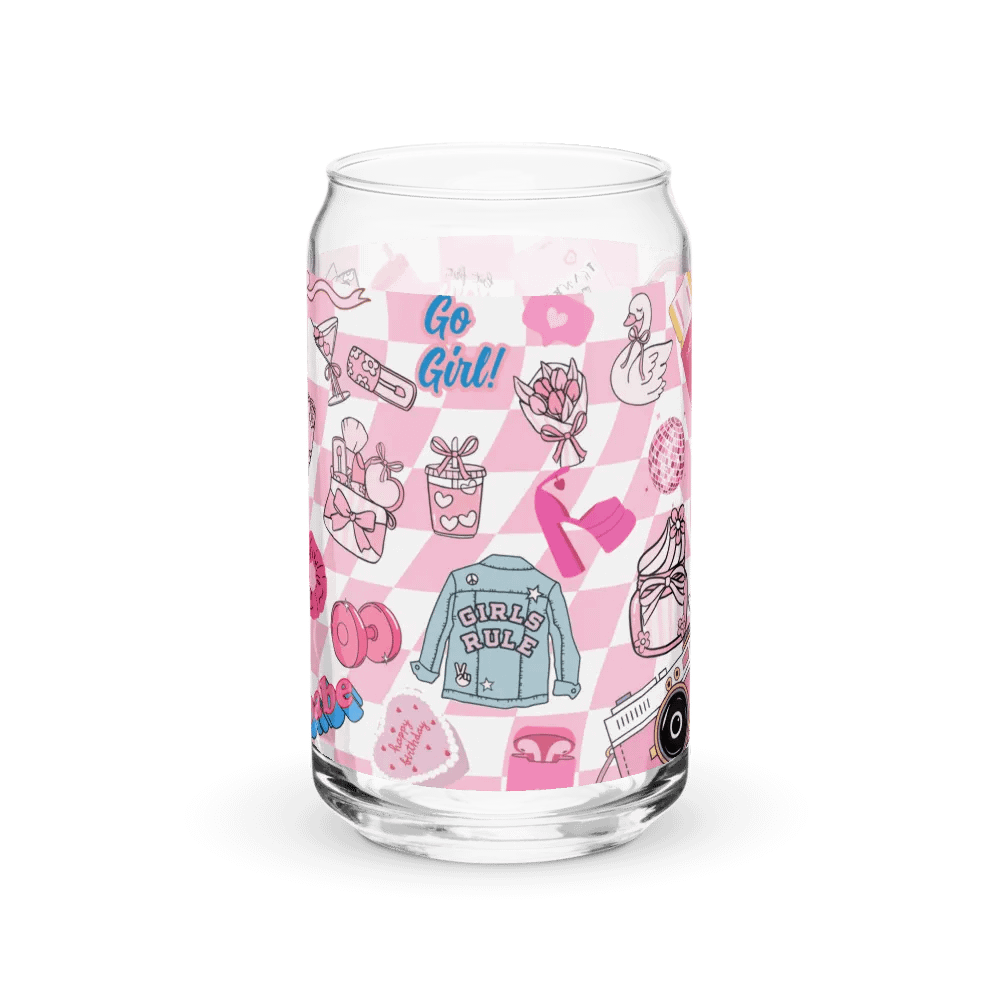 Girly Aesthetic Delight Can-Shaped Glass product image (8)