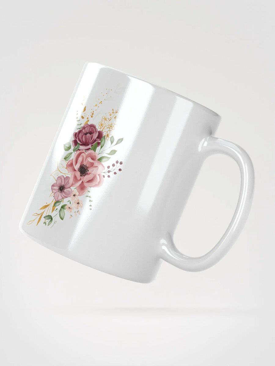 Floral Mom Life White Glossy Mug product image (3)