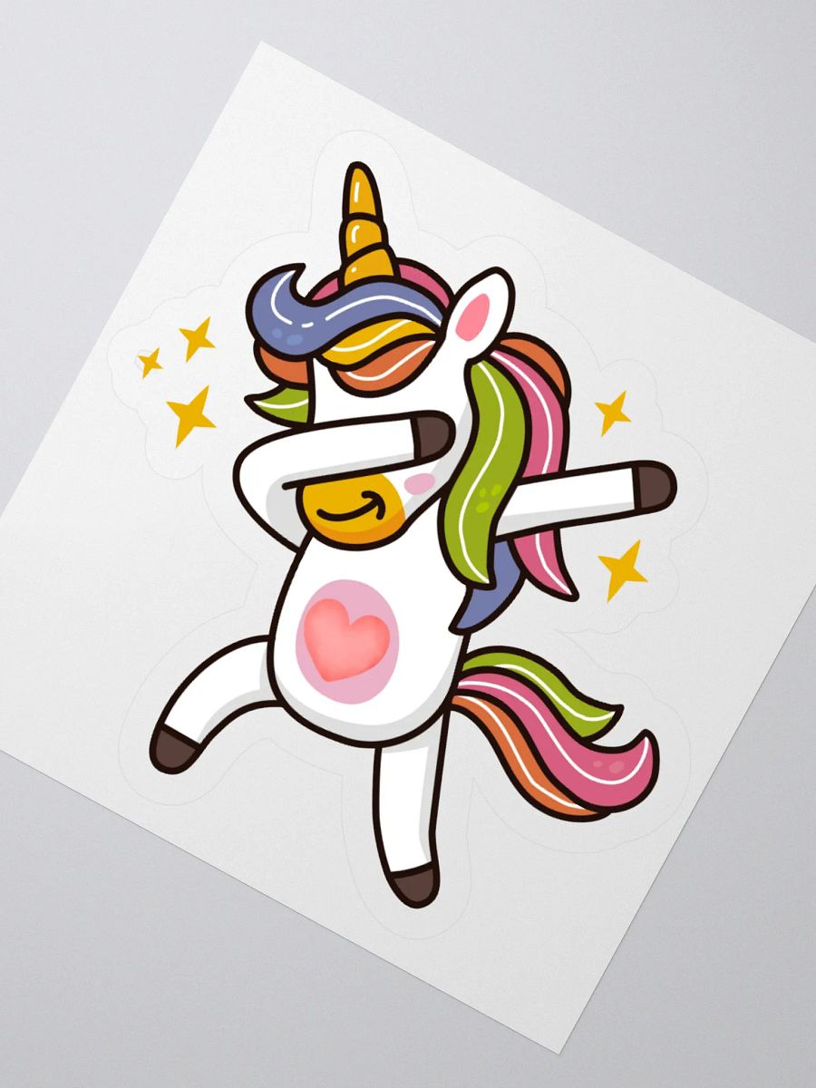 Magical Unicorn Dab Kiss Cut Stickers product image (5)