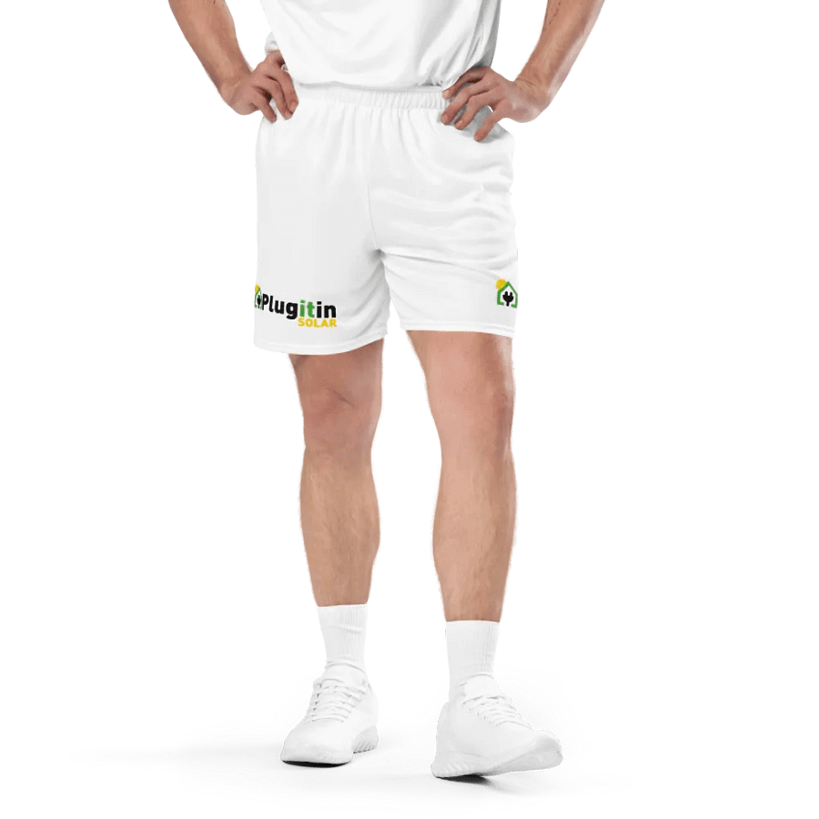 Plug It In Solar High-Quality Recycled Unisex Mesh Shorts product image (1)