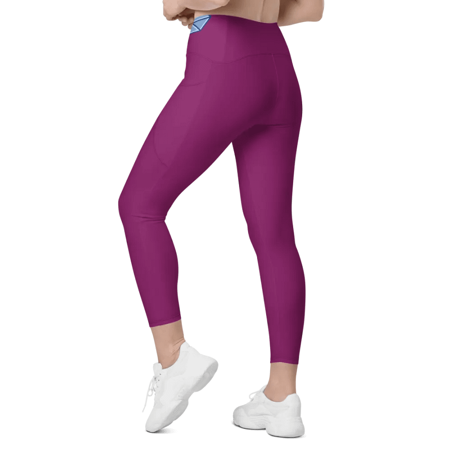 Sunset Purple Crossover Leggings with Pockets product image (12)