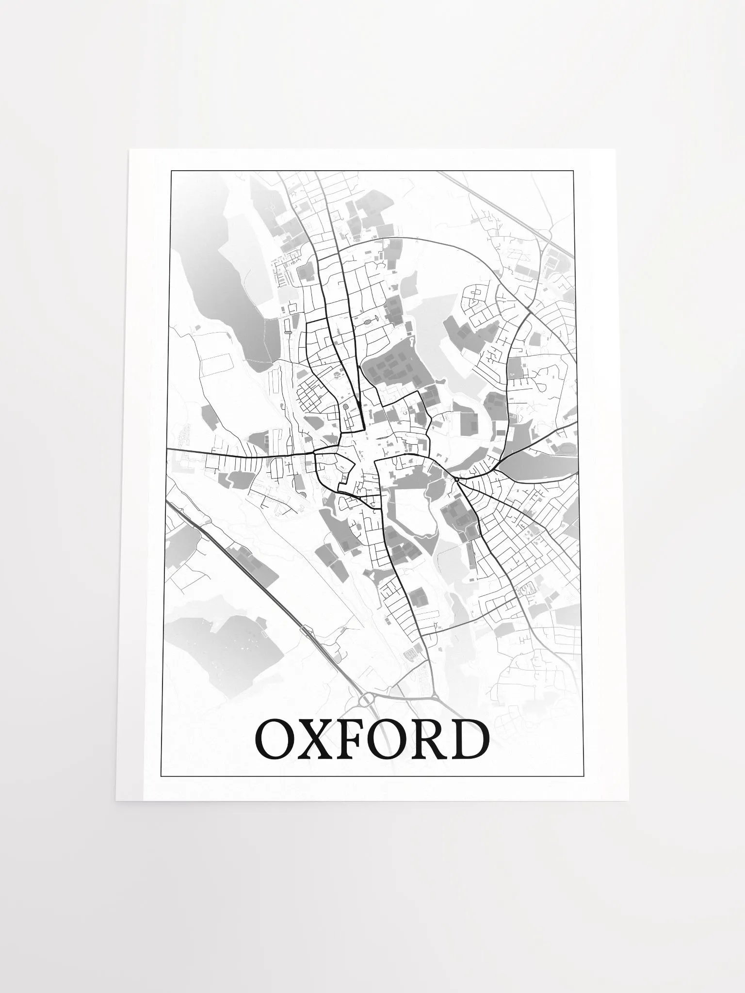 Oxford, England, city map print product image (18)