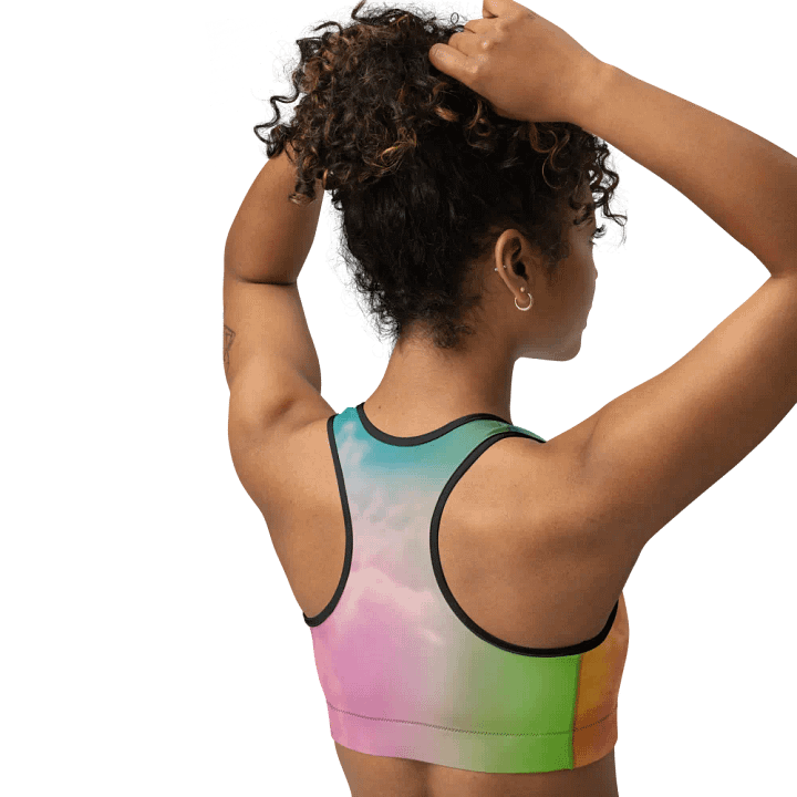 Blur cloud rainbow Design Sports Bra - V11 product image (2)