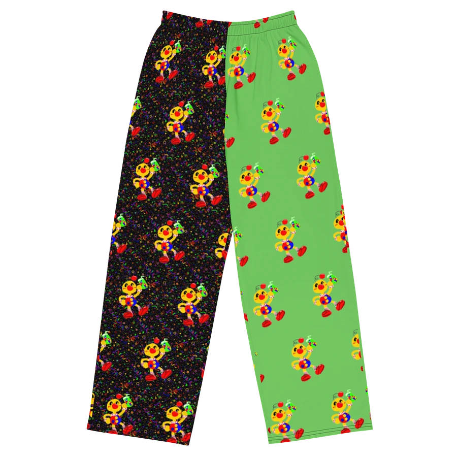 Split Green and Arcade All-Over Boyoyoing Unisex Wide-Leg Pants product image (4)