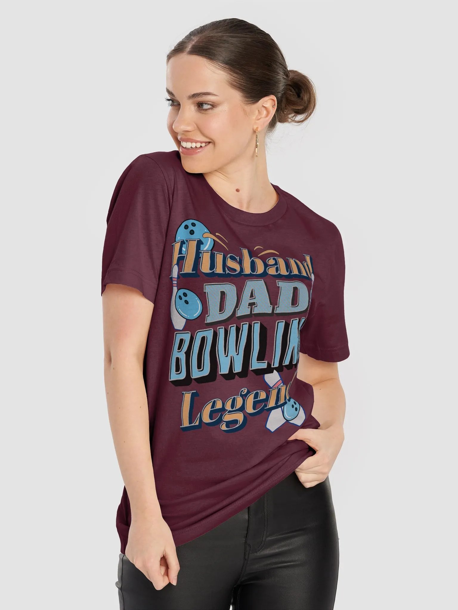 Husband Dad Bowling Legend Graphic T-Shirt product image (5)