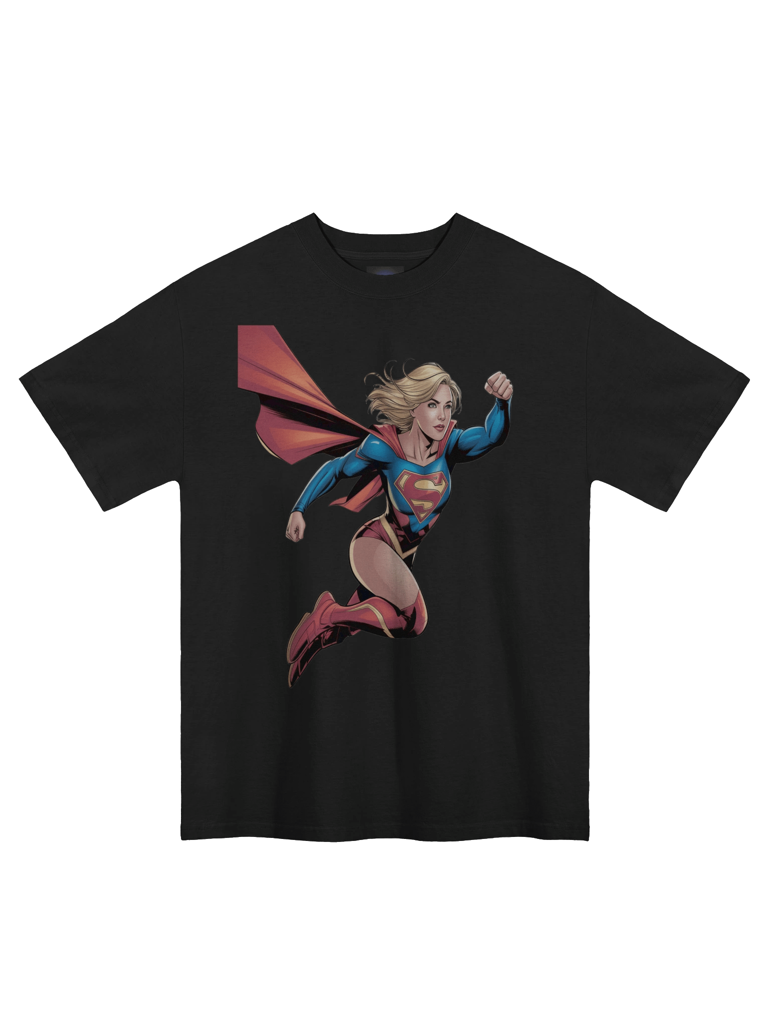 Supergirl Stellar Shadow Oversized Faded T-Shirt product image (3)