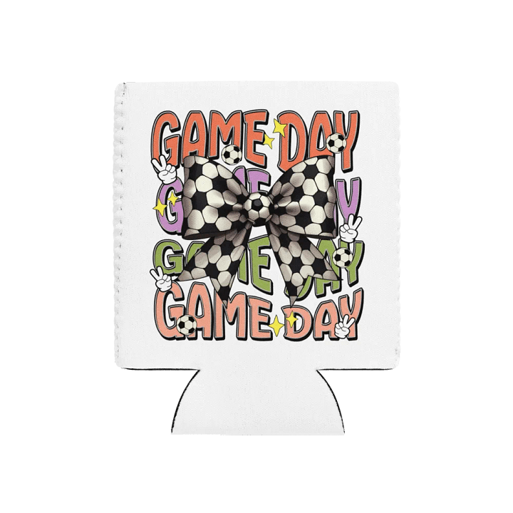 Game Day Bow Soccer Can Cooler product image (2)