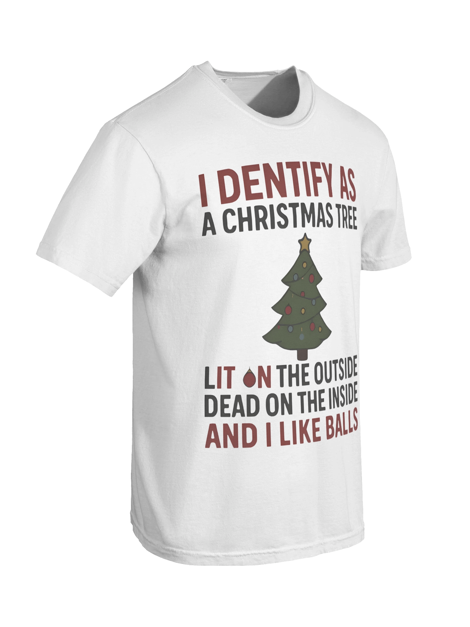 I Identify As A Christmas Tree Lit On The Outside Shirt product image (5)