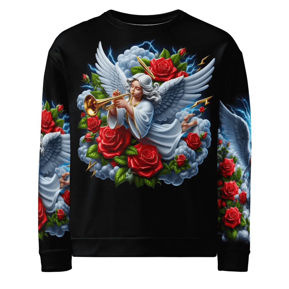 Angels making Music with a Trumpet - All-Over Unisex Sweatshirt #35 product image (1)
