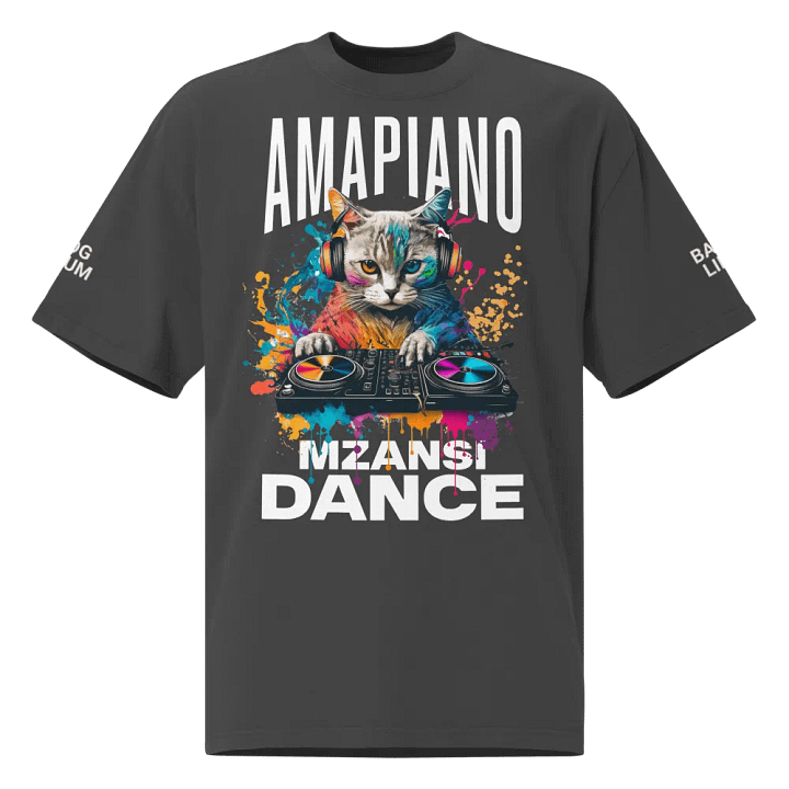 Amapiano Oversized Premium Oversized Faded T-Shirt product image (1)