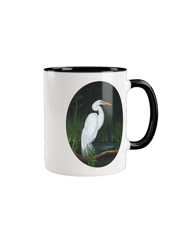 Egret Elegance Ceramic Mug product image (1)