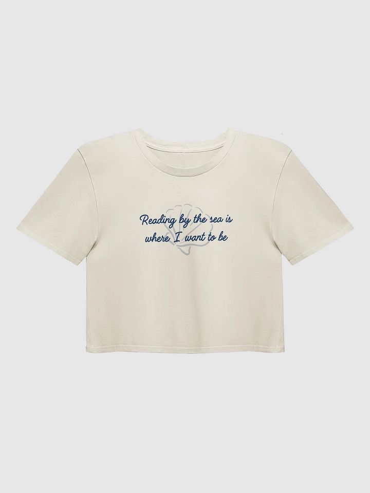 Reading by the sea Crop top product image (1)