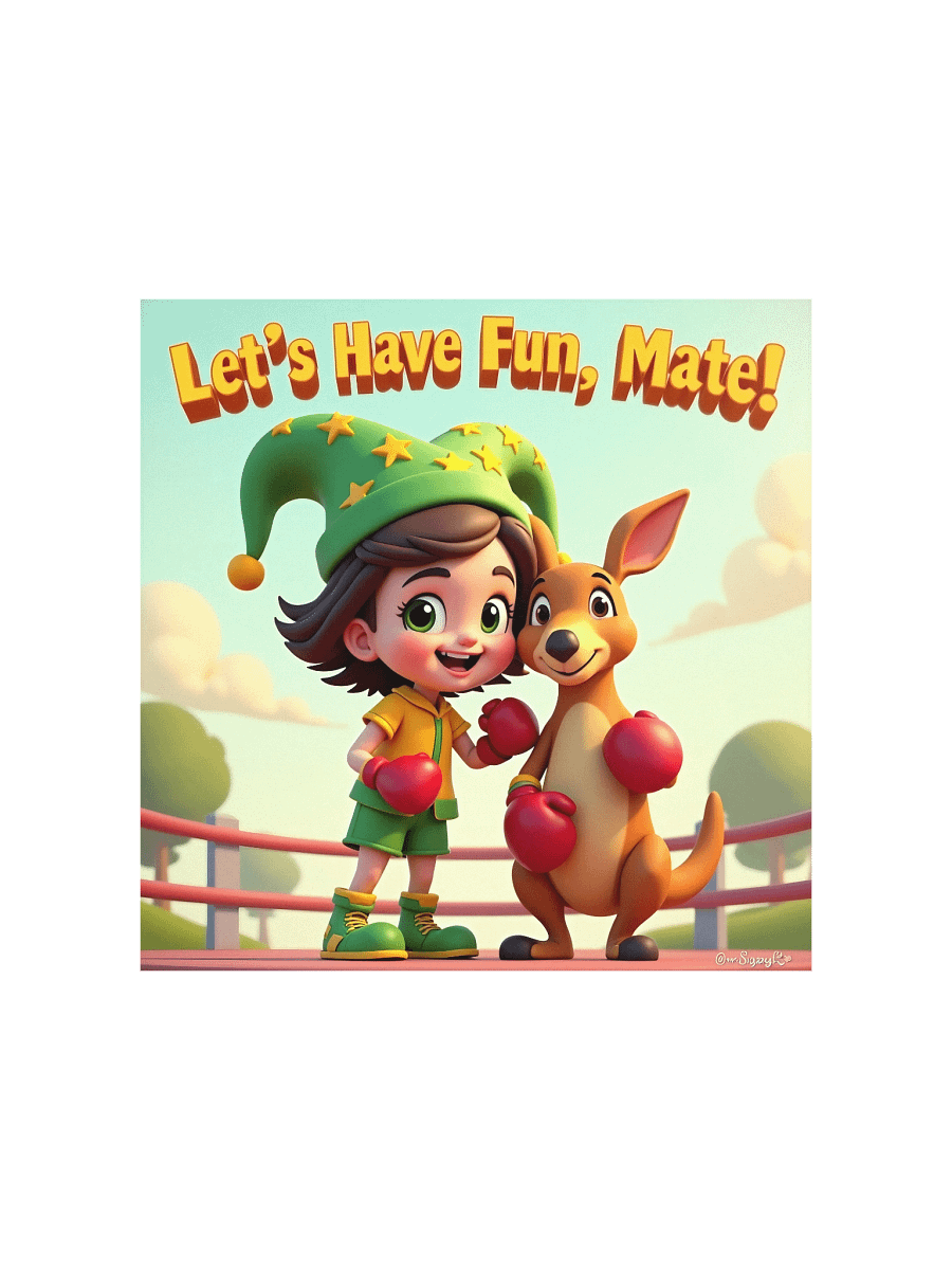 JessyJesty “Kanga Kick!” Enhanced Matte Poster – Aussie Energy for Curious Kids! product image (1)