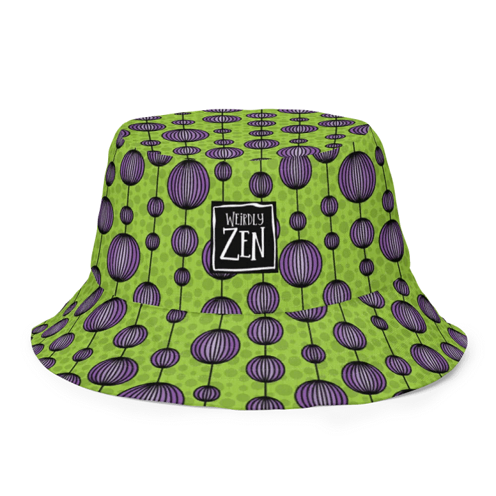 Weirdly Zen Reversible Bucket Hat - Purple and Green Abstract product image (2)