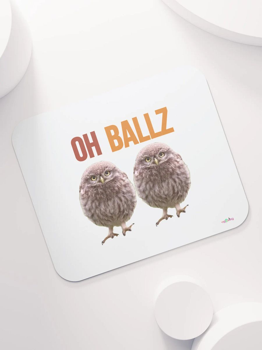 Oh Ballz Classic Mouse Pad (White) product image (7)