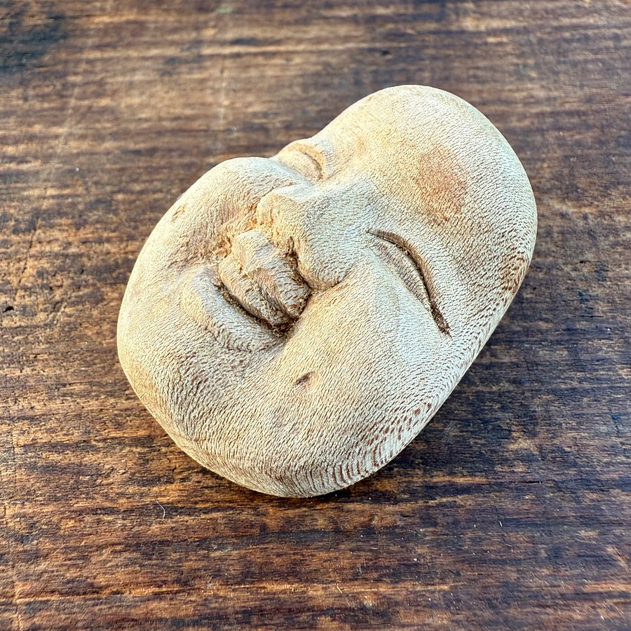 🎎 Vintage Japanese Hyottoko & Okame Carved Seed Faces – Japan Antique Roadshow product image (6)