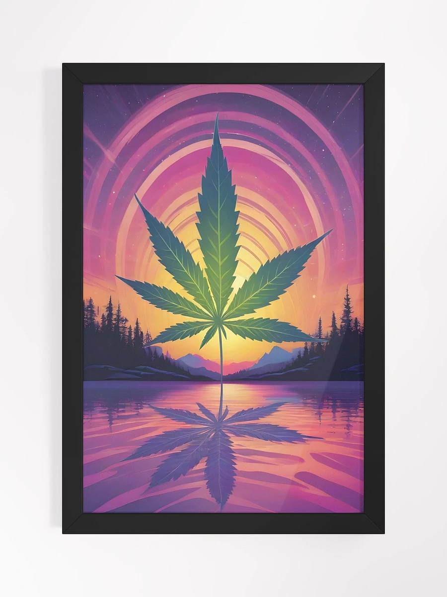Cannabis Leaf Sunset Framed Poster product image (2)