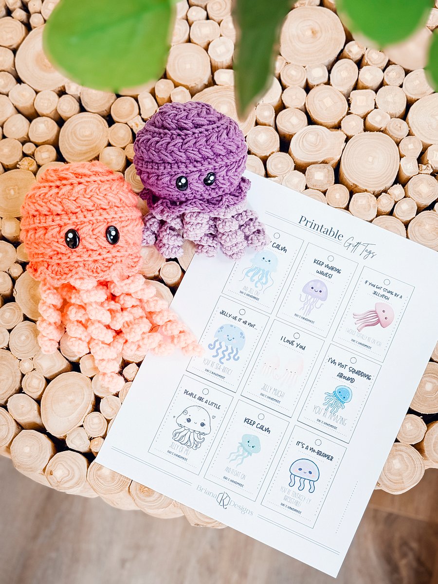 How to Crochet a Jellyfish | Easy No-Sew Amigurumi with Wheat Stitch product image (3)