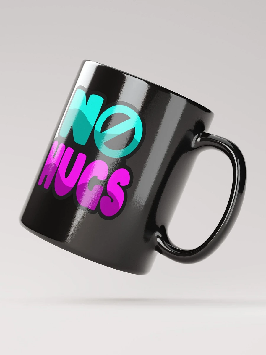 NO HUGS GLOSSY BLACK MUG product image (9)