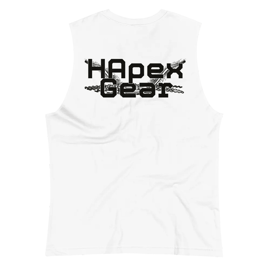 Muscle Tank - Embroidered - Black HApex Gear White Logo product image (5)