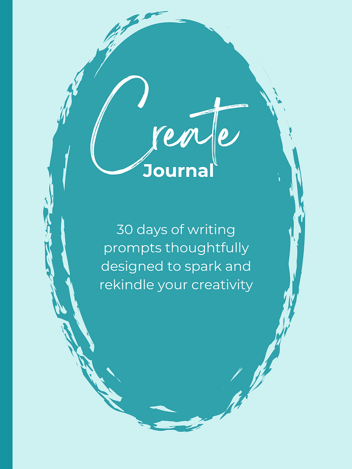 Create Journal: 30 days of writing prompts (DIGITAL DOWNLOAD/ PRINTABLE) product image (1)